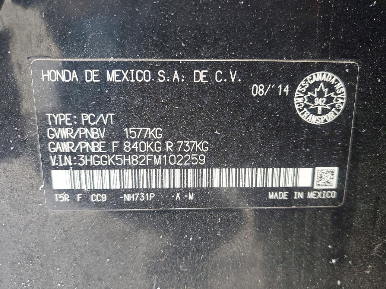 2015 Honda Fit ex