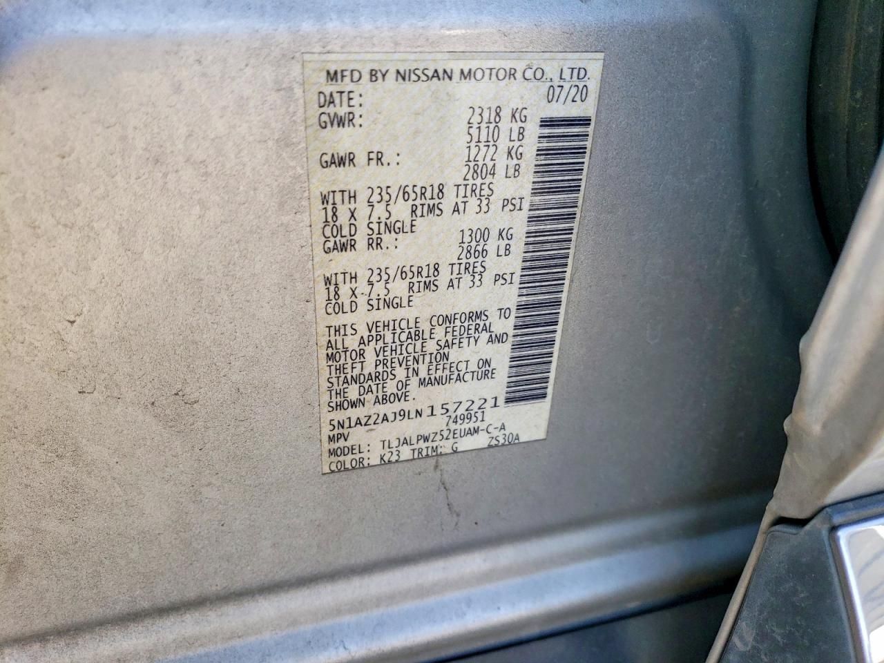 2020 Nissan Murano s