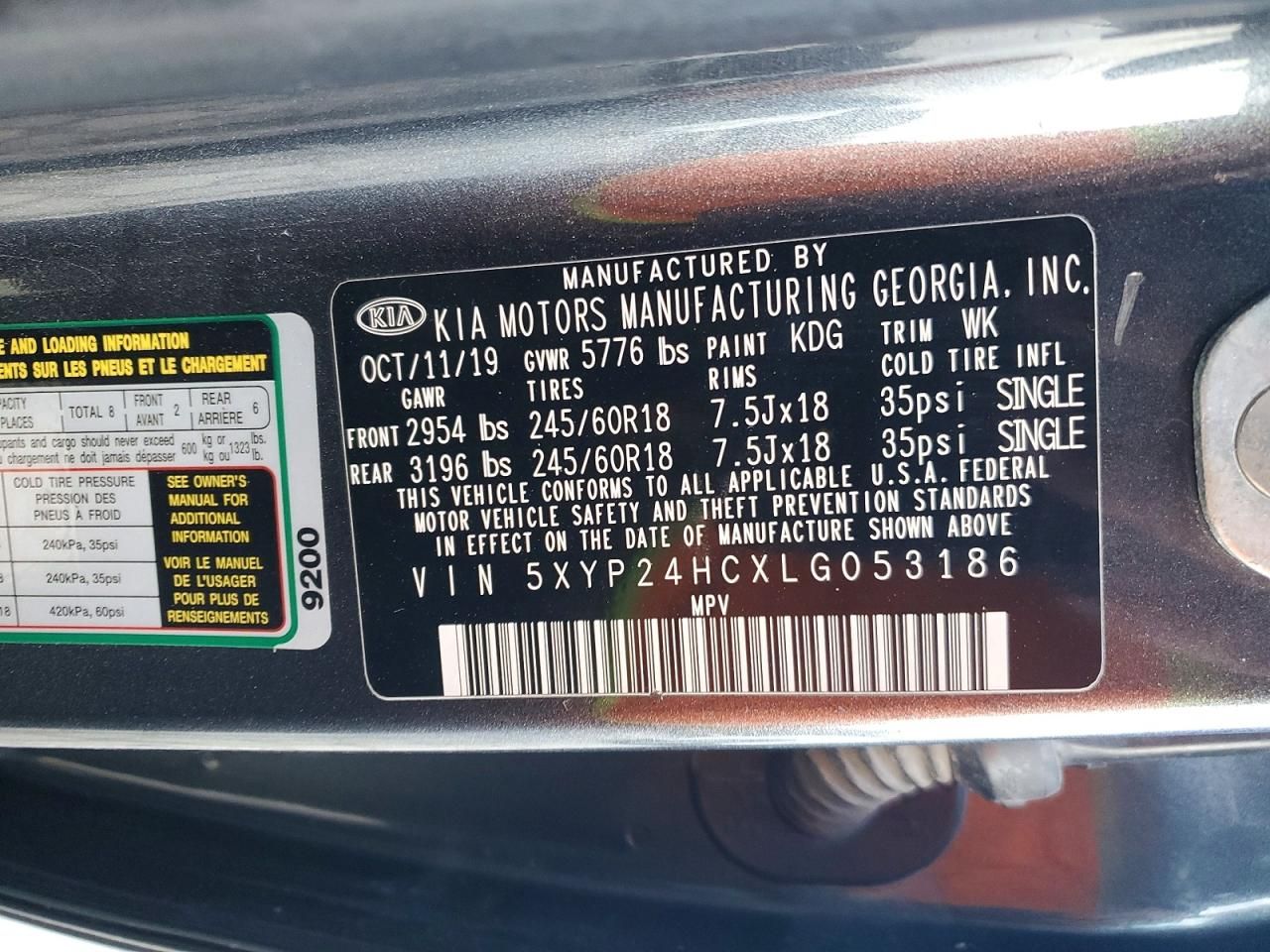 2020 KIA Telluride lx