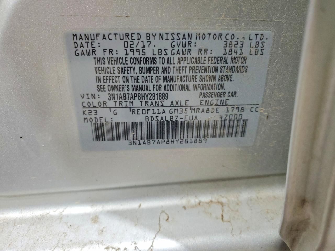 2017 Nissan Sentra s