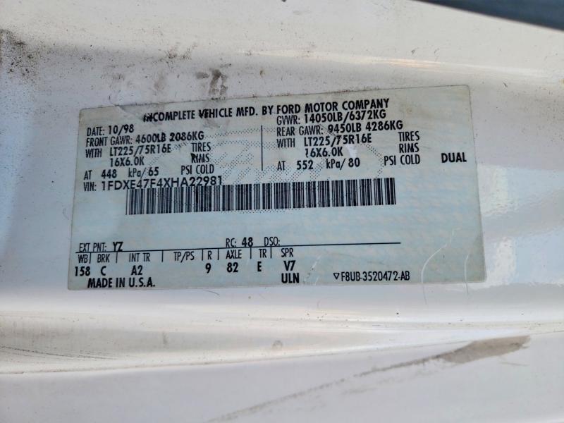 1999 Ford E450 box Truck