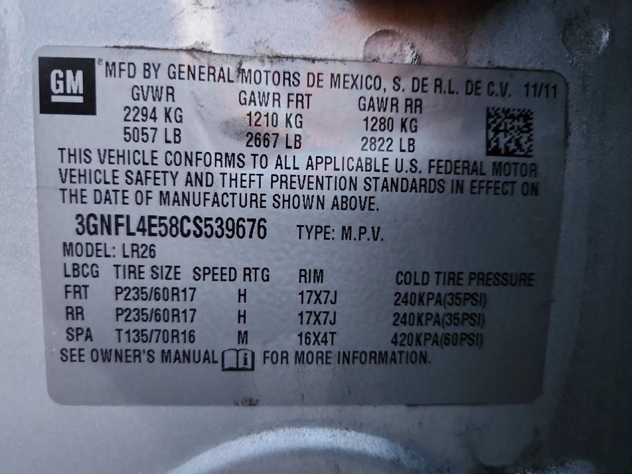 2012 Chevrolet Captiva Sport