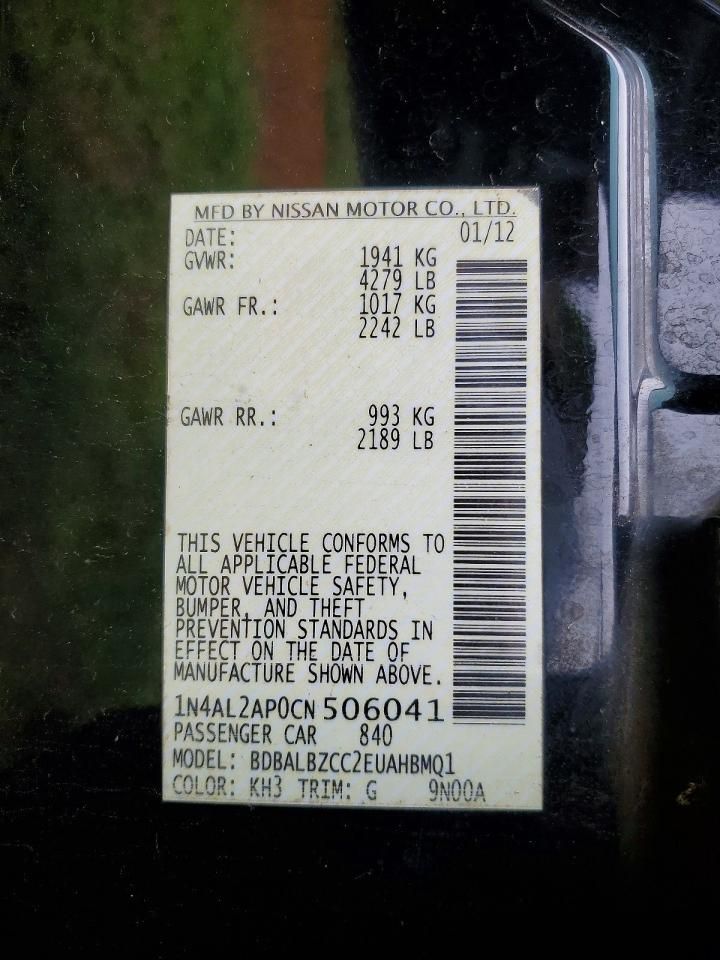 2012 Nissan Altima Base