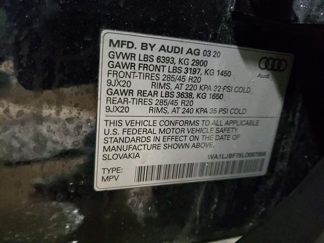 2020 Audi Q7 Premium Plus