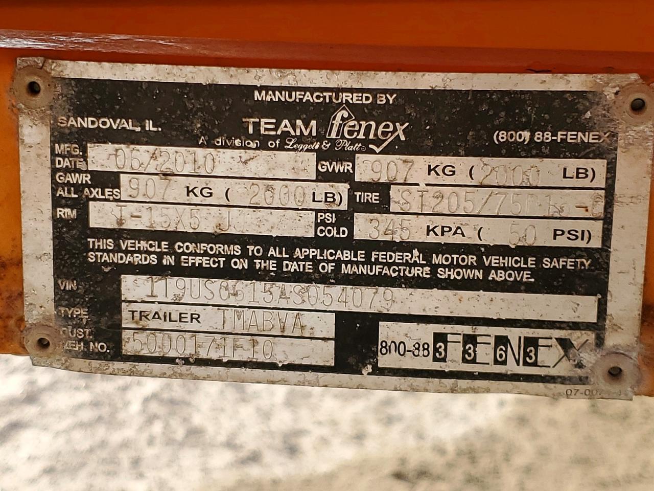 2010 Fenex 2010 Team Fenex Tmabva Arrow Board Trailer