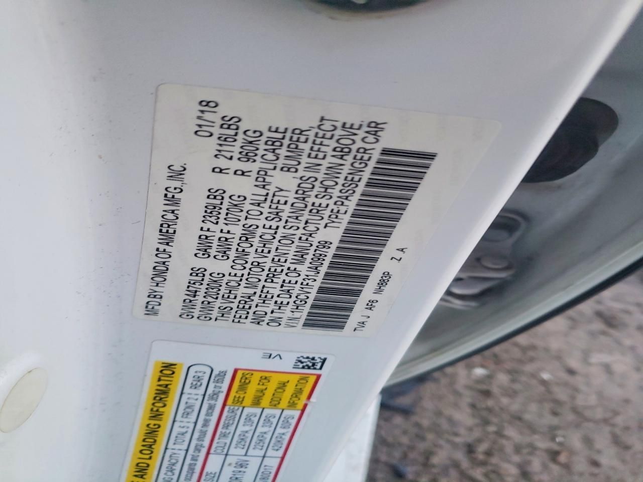 2018 Honda Accord Sport