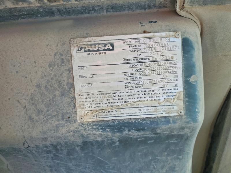 2018 Ausa C500H 4X4 Forklift