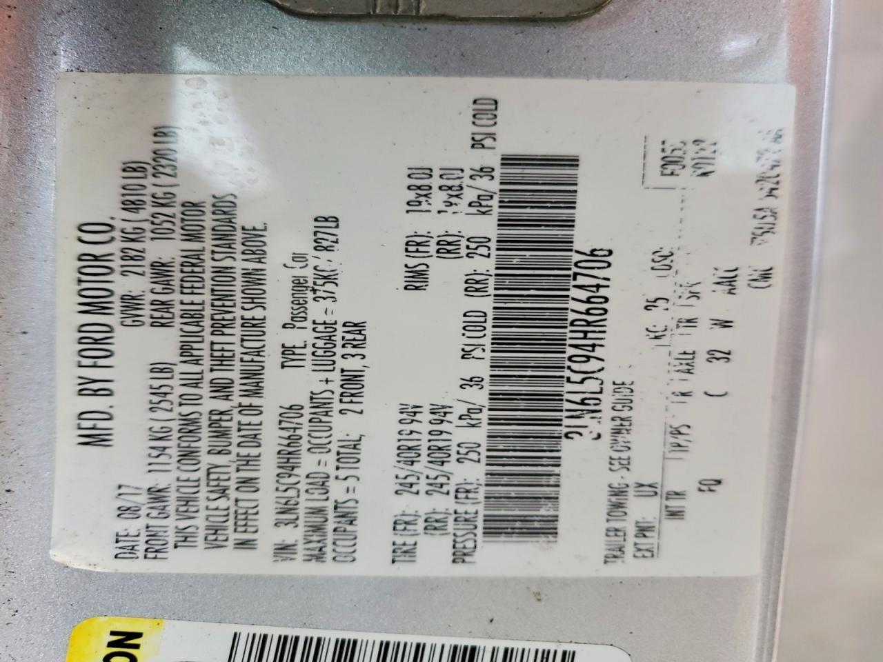 2017 Lincoln Mkz Select