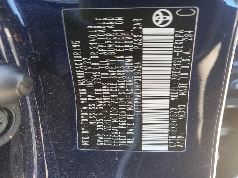 2022 Toyota Corolla le