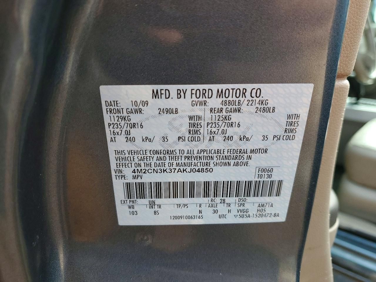 2010 Mercury Mariner Hybrid