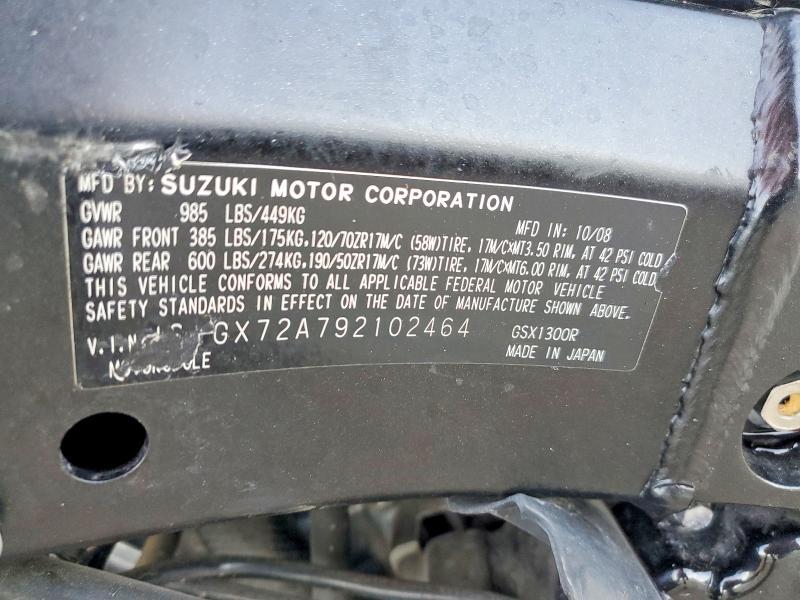 2009 Suzuki Gsx1300 r
