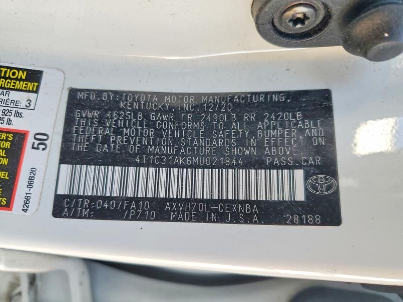 2021 Toyota Camry le