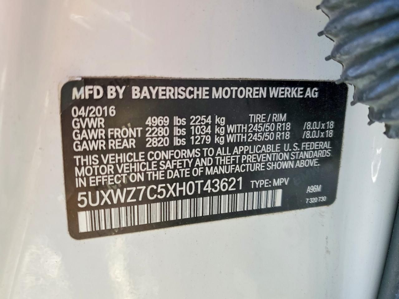 2017 BMW X3 Sdrive28i