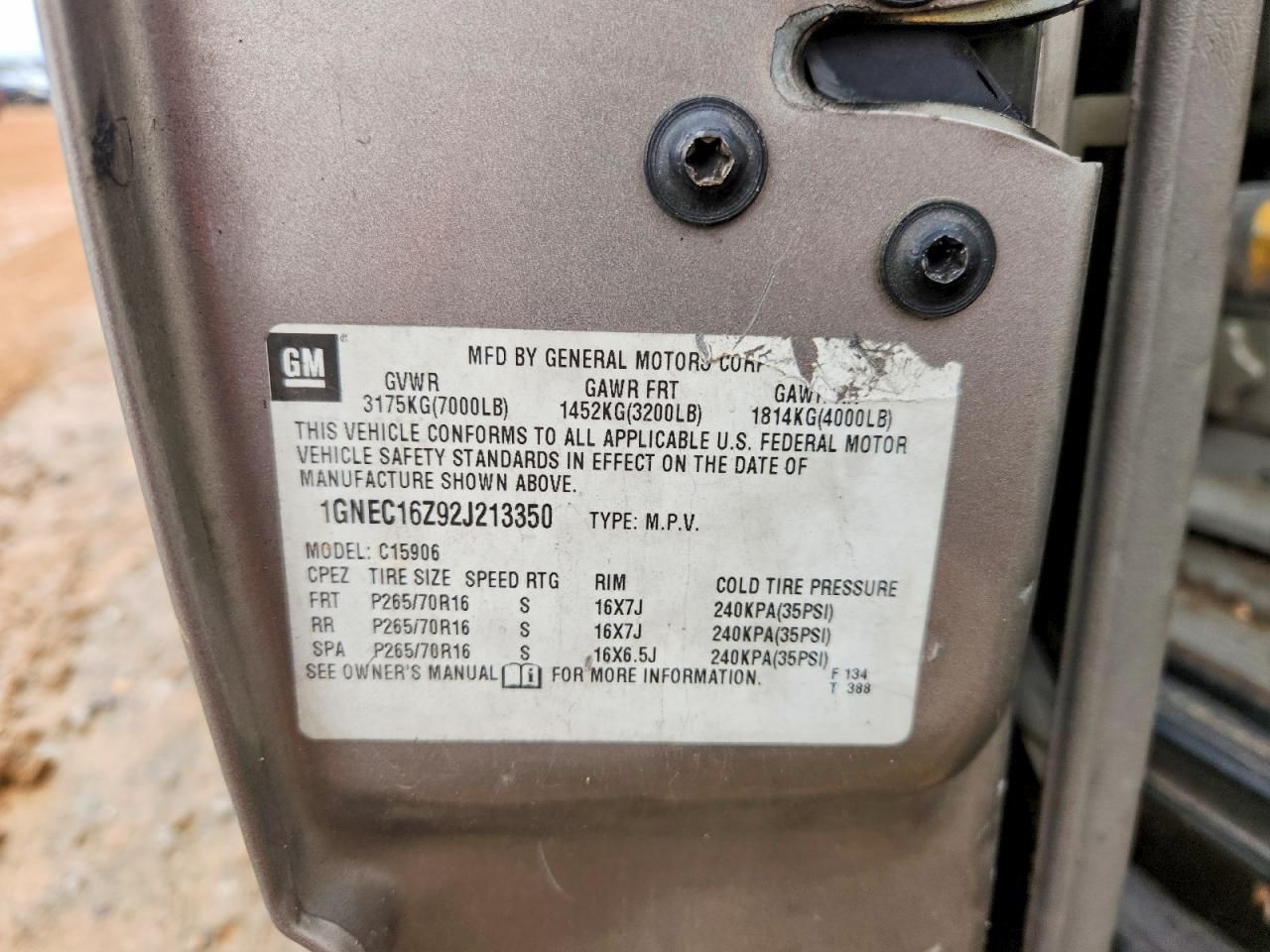 2002 Chevrolet Suburban C1500