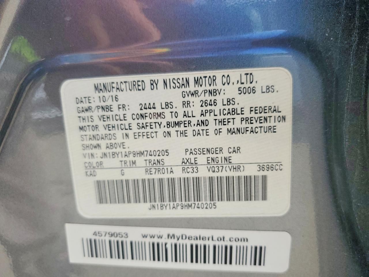 2017 Infiniti Q70 3.7