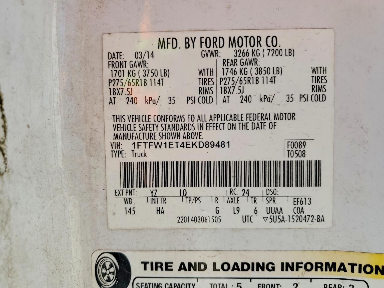 2014 Ford F150 Supercrew