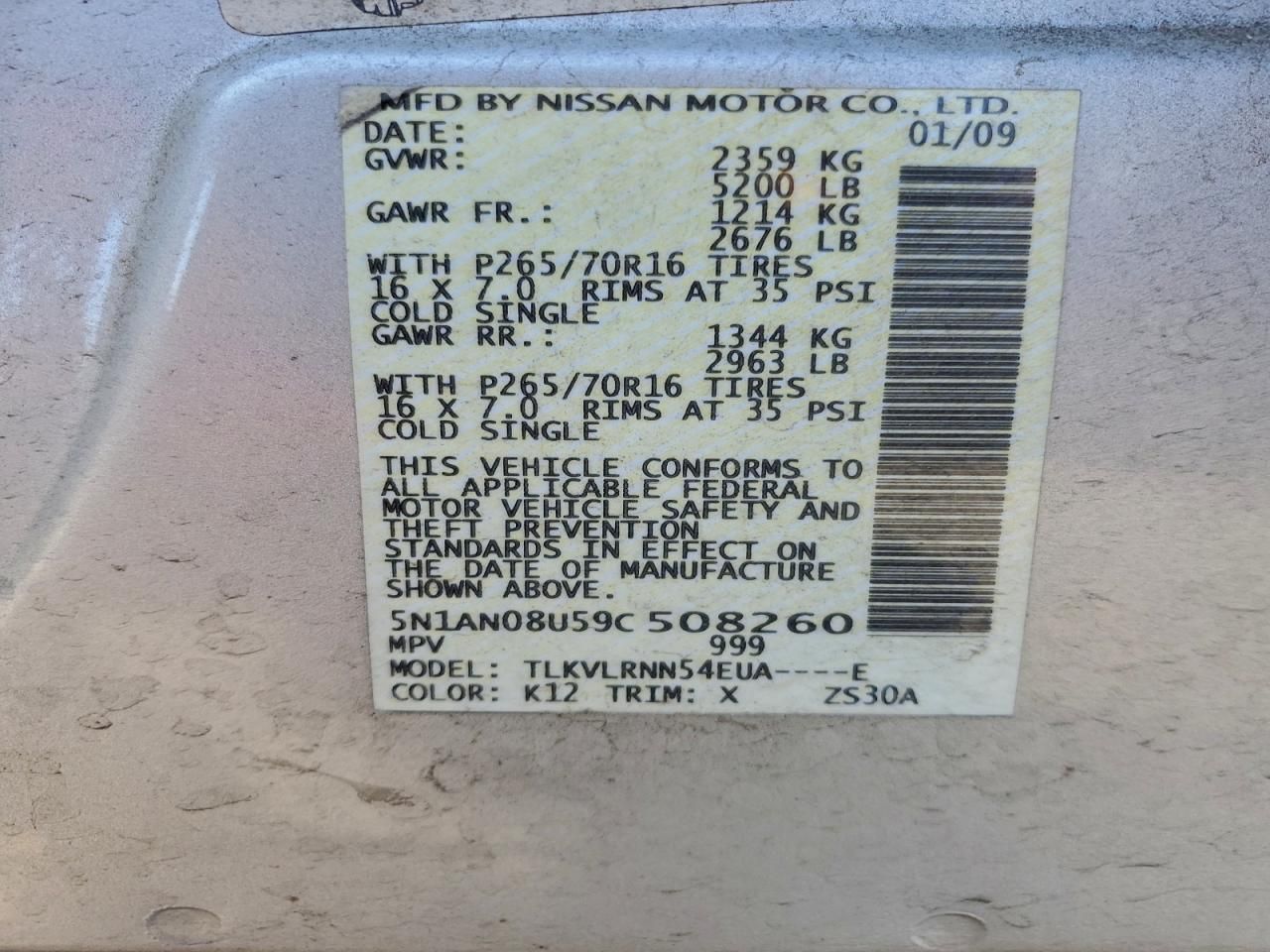 2009 Nissan Xterra off Road