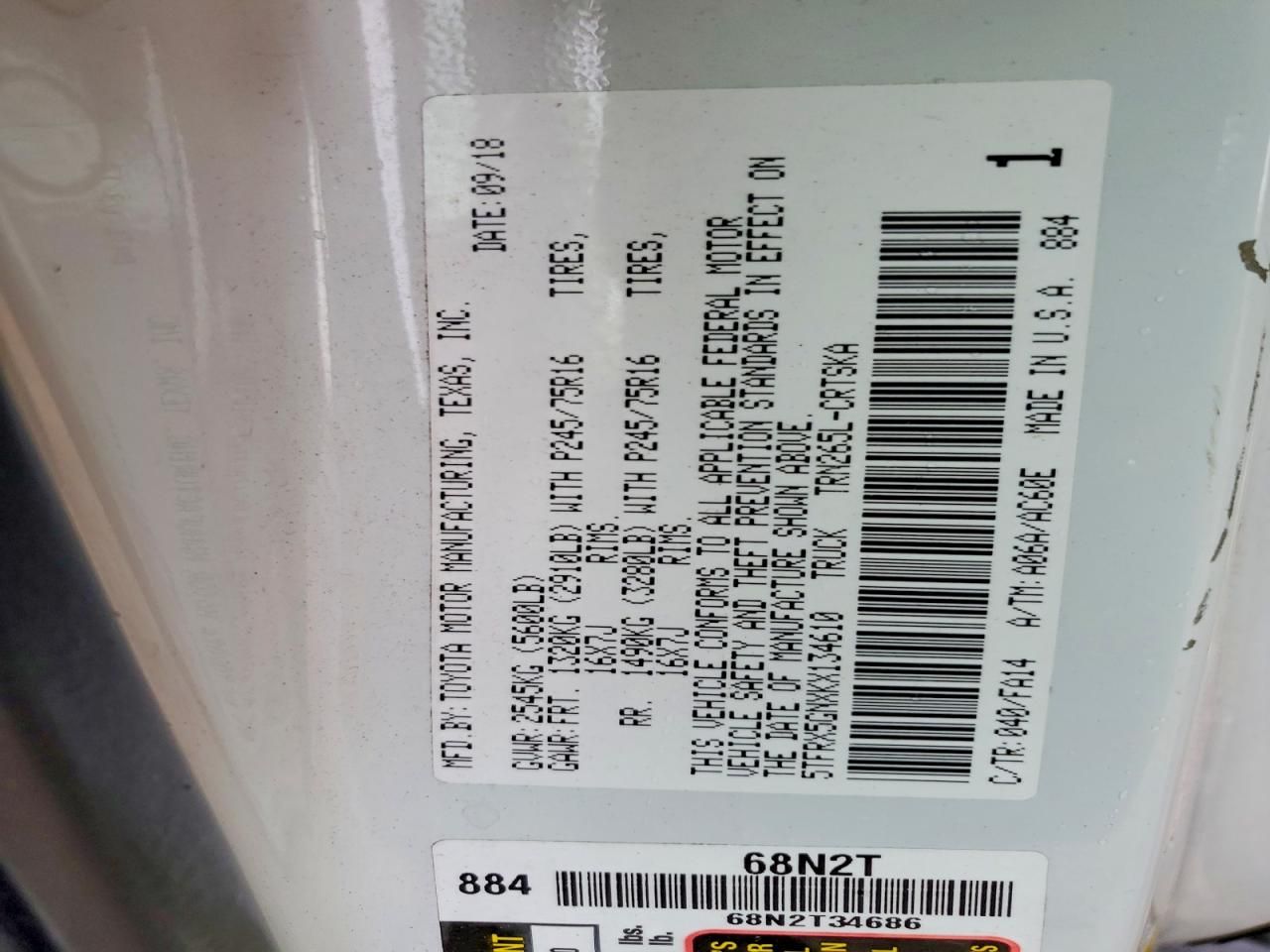 2019 Toyota Tacoma Access cab