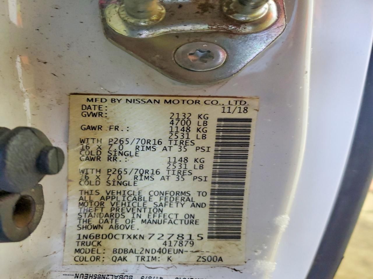 2019 Nissan Frontier s