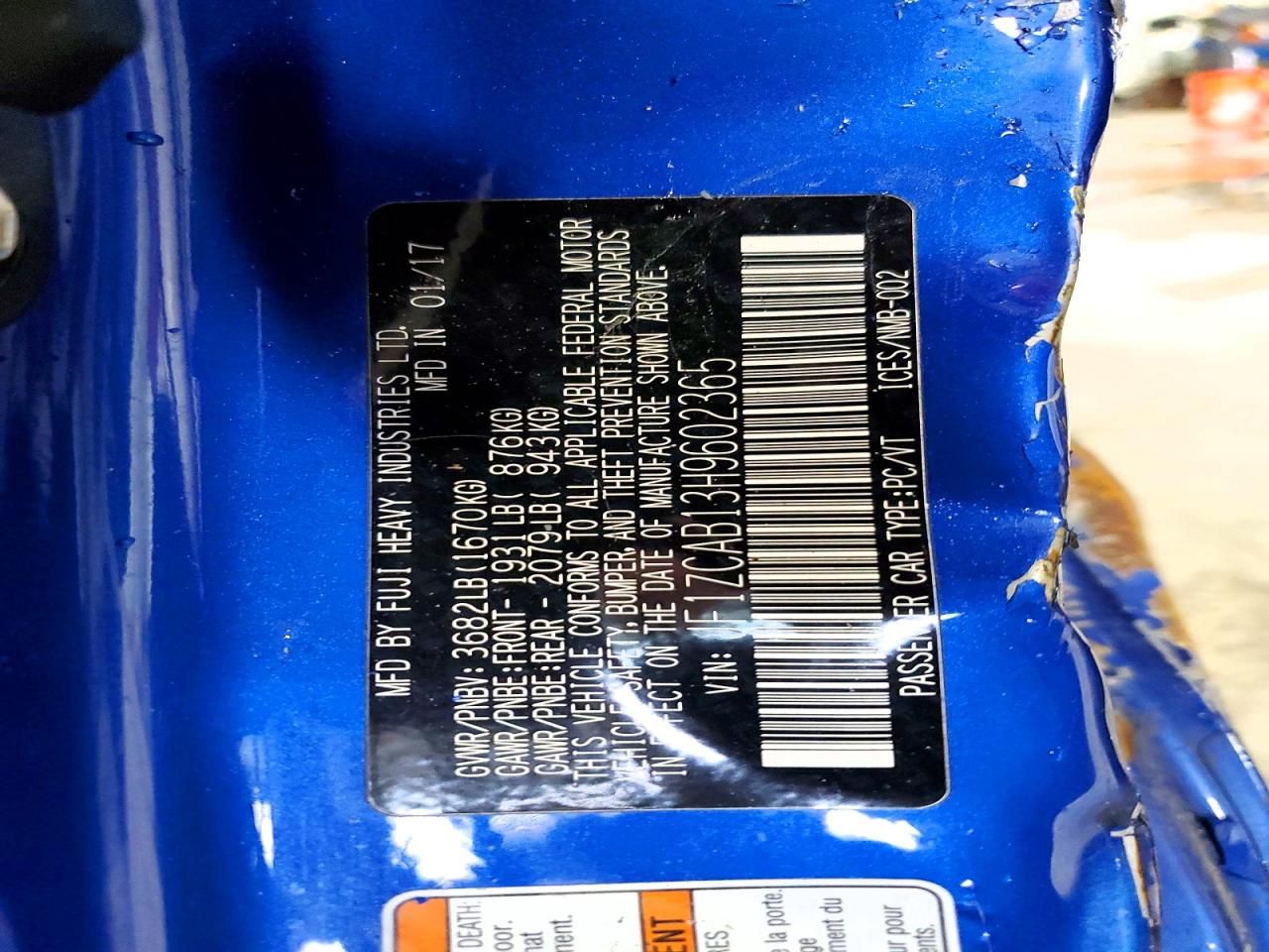 2017 Subaru Brz 2.0 Premium