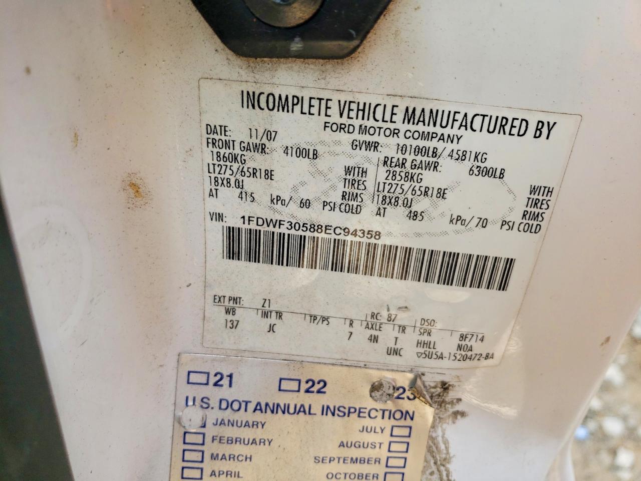 2008 Ford F350 Super Duty Utility / Service Truck