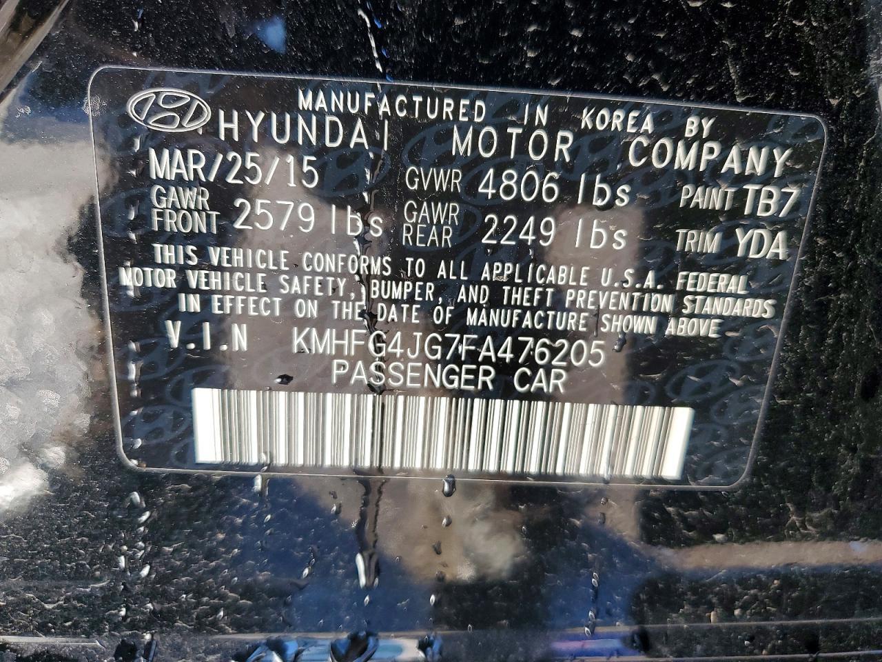 2015 Hyundai Azera Base