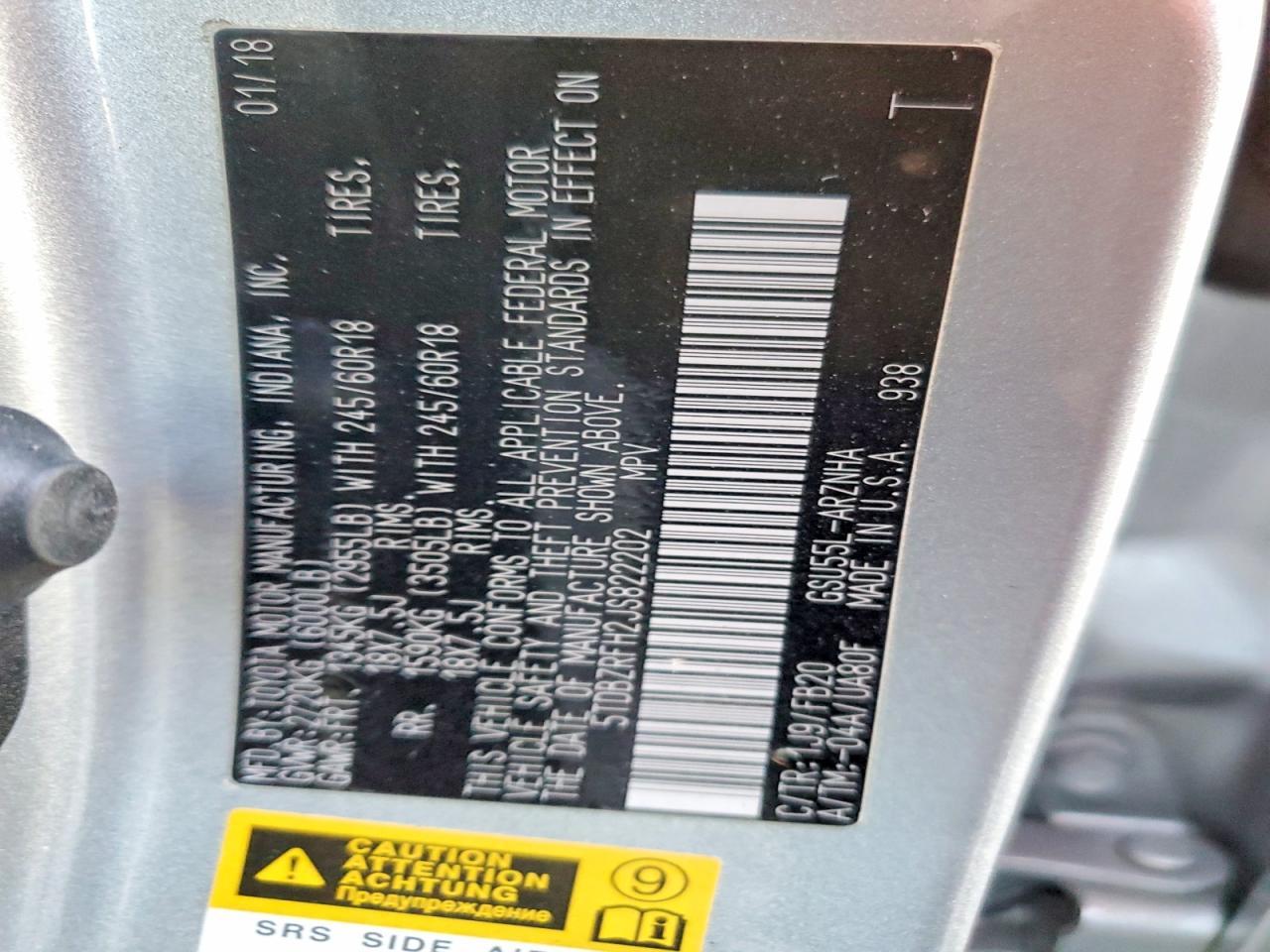 2018 Toyota Highlander le