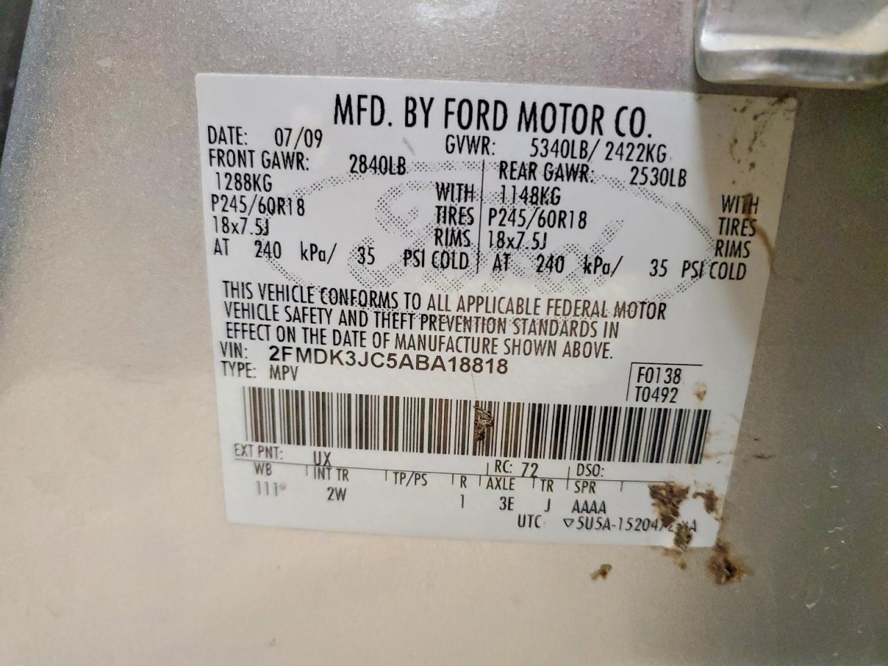 2010 Ford Edge sel