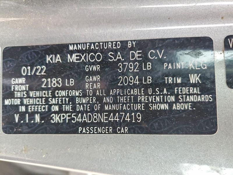 2022 KIA Forte gt Line