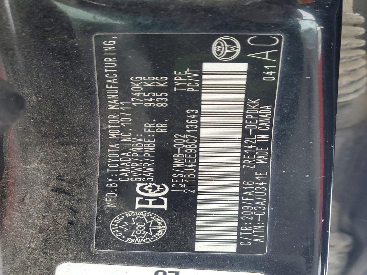 2011 Toyota Corolla Base