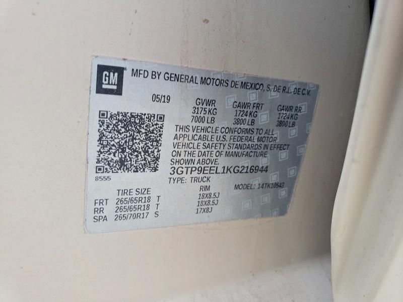 2019 GMC Sierra K1500 AT4