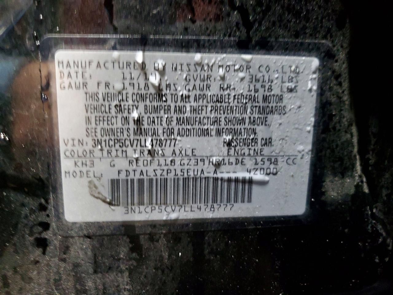 2020 Nissan Kicks sv