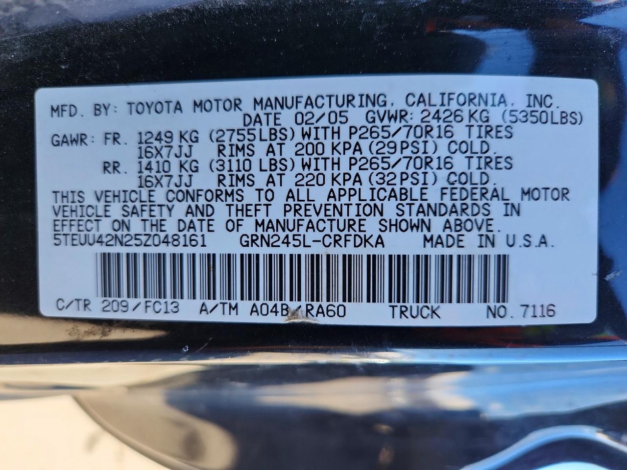 2005 Toyota Tacoma V6