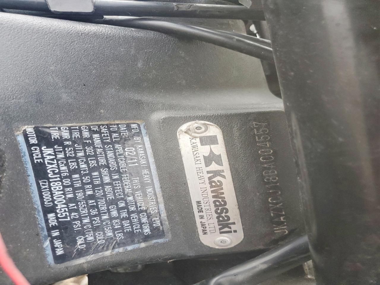 2011 Kawasaki ZX1000 J