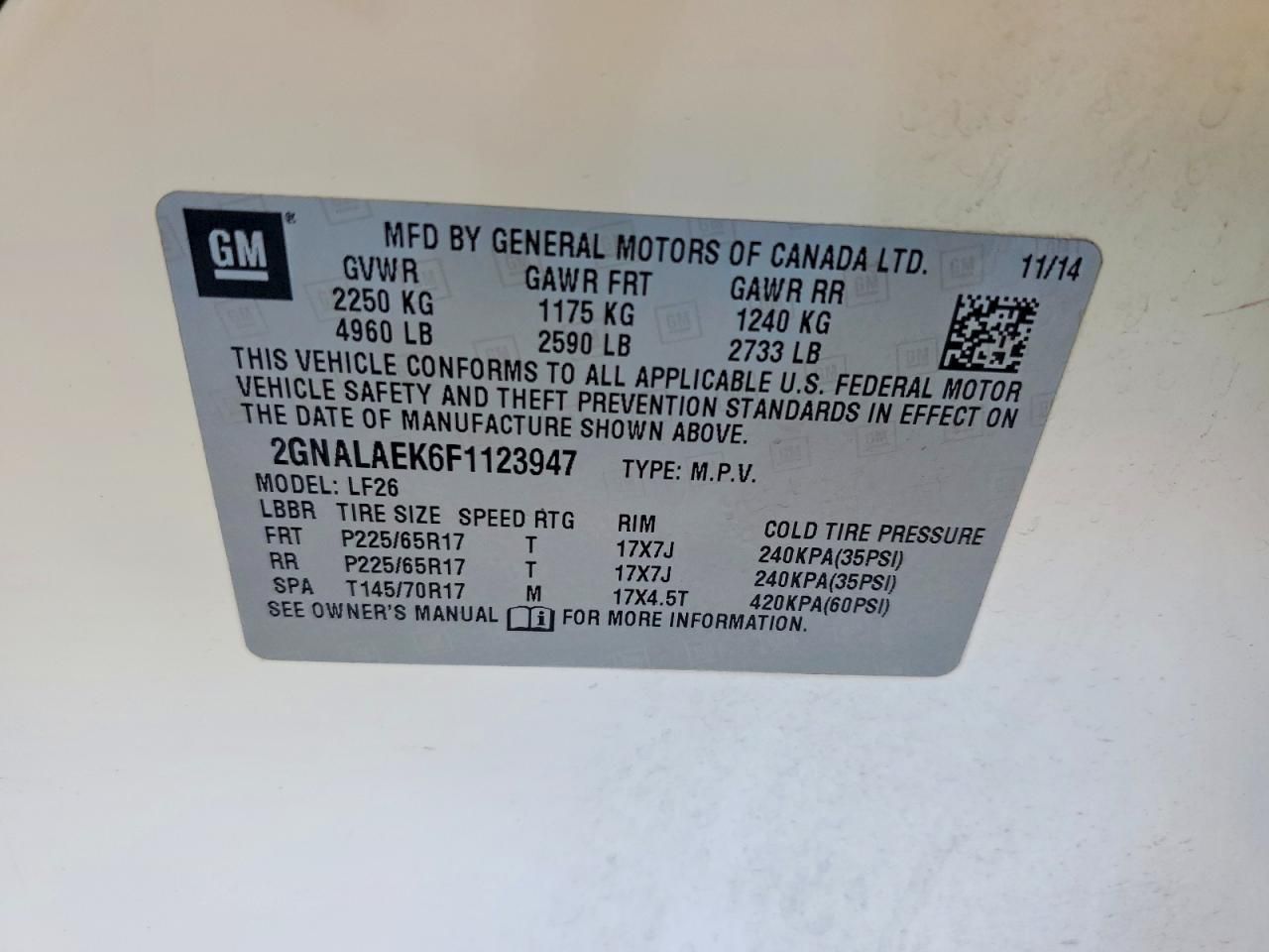 2015 Chevrolet Equinox ls