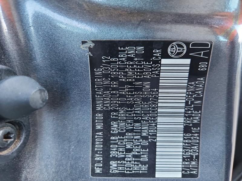 2012 Toyota Corolla Base