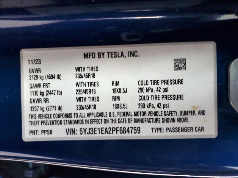 2023 Tesla Model 3