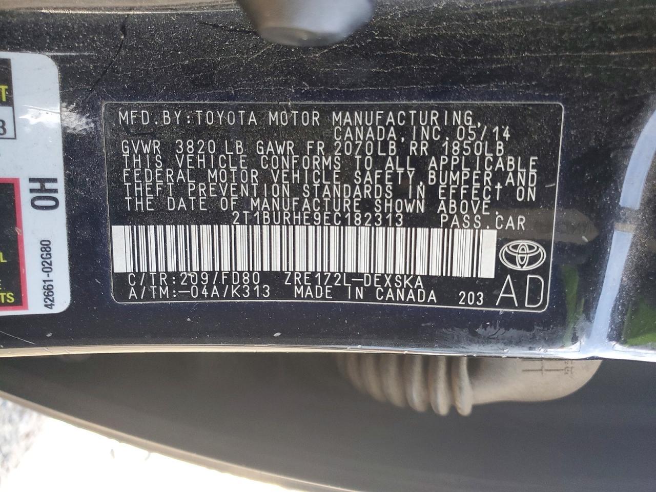 2014 Toyota Corolla l