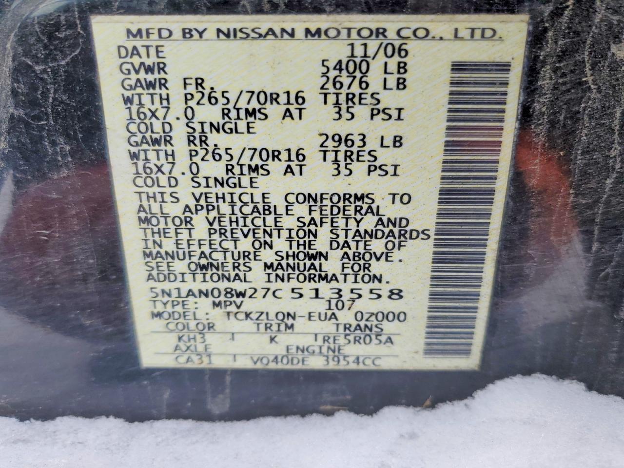 2007 Nissan Xterra off Road