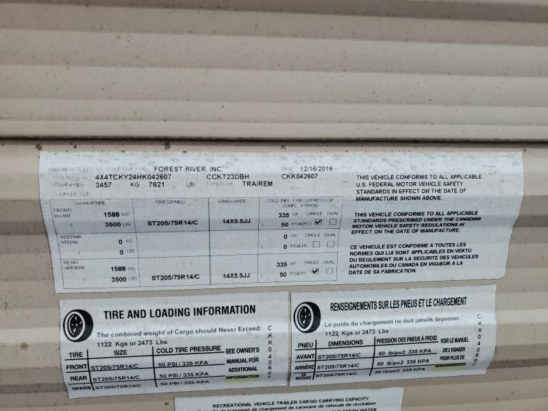 2017 Cherokee By Forest R Travel Trailer