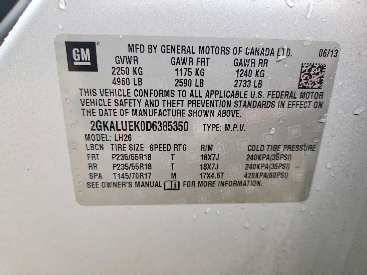 2013 GMC Terrain slt