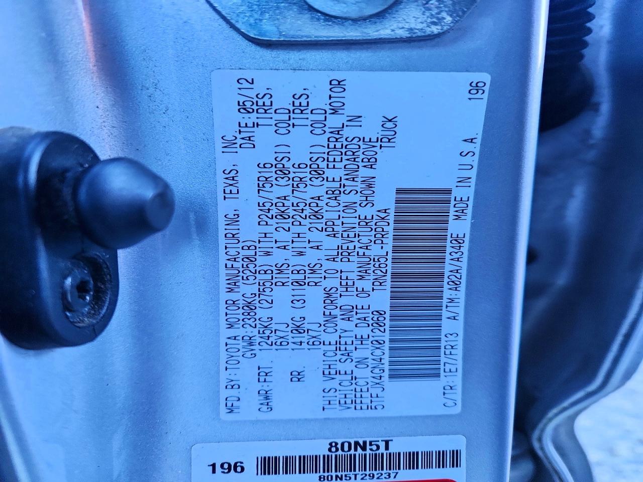 2012 Toyota Tacoma Prerunner