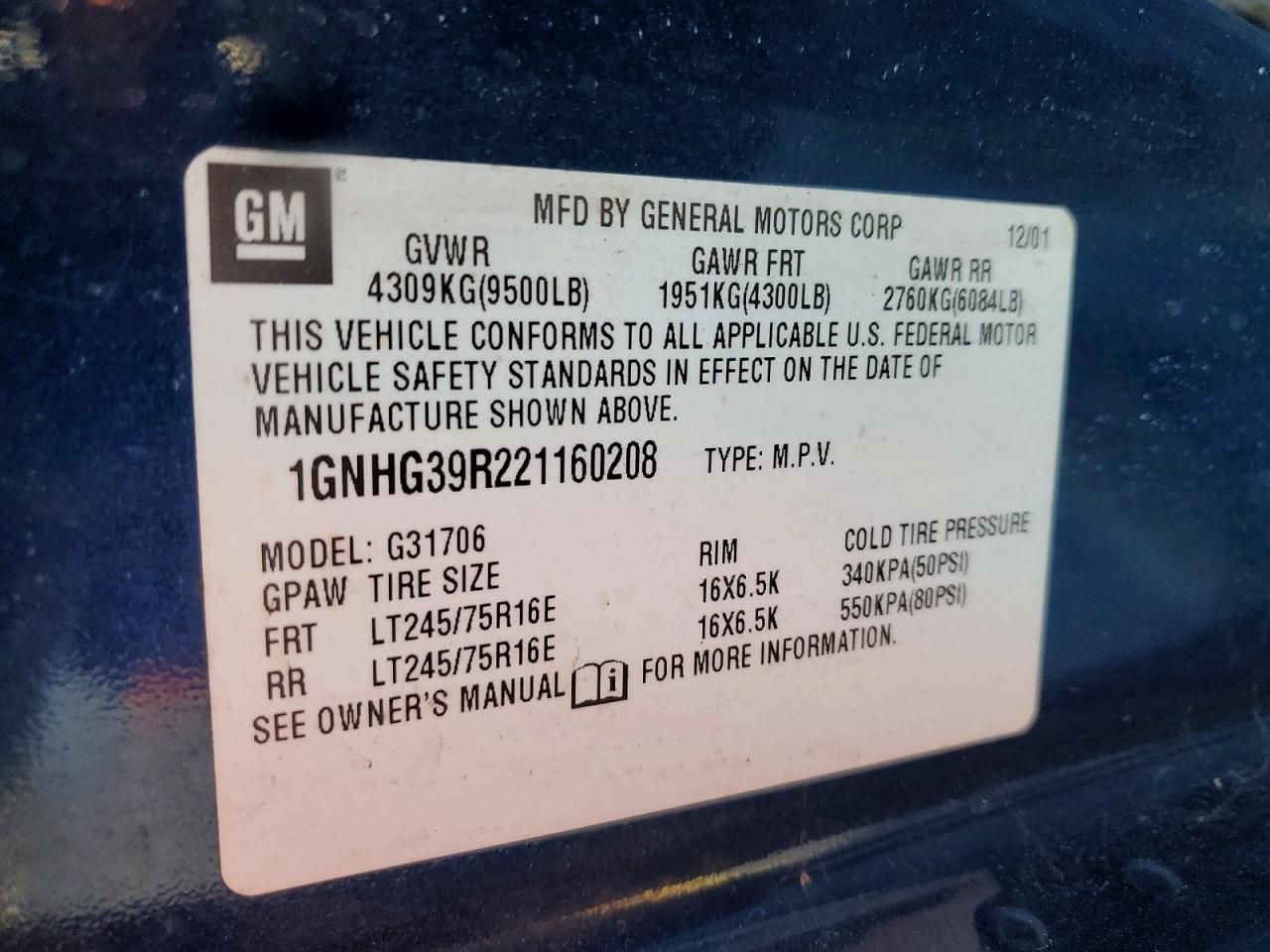 2002 Chevrolet Express G3500