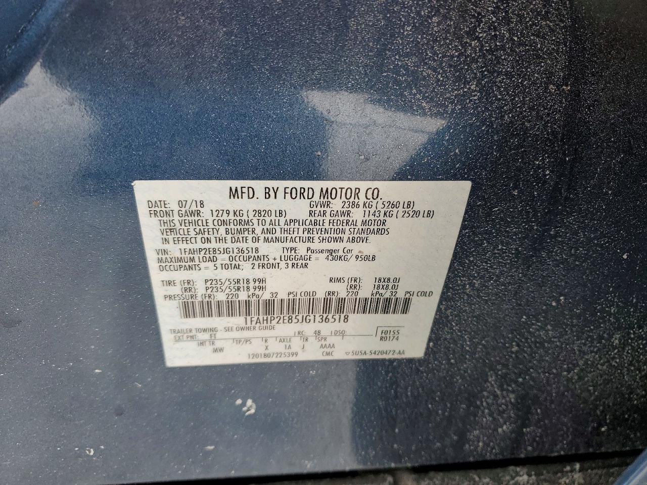 2018 Ford Taurus sel