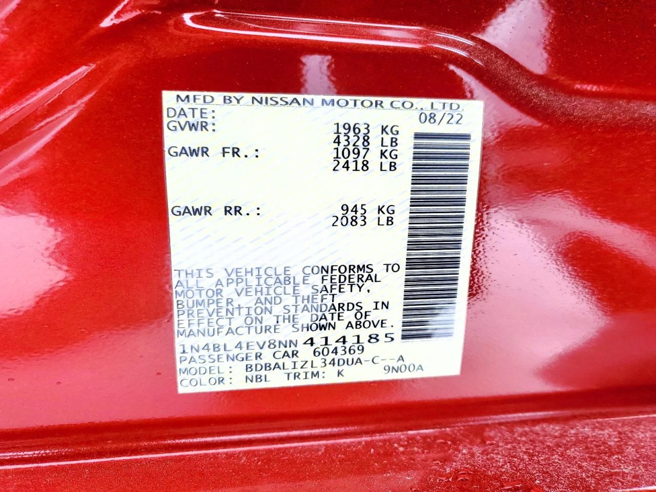 2022 Nissan Altima sl