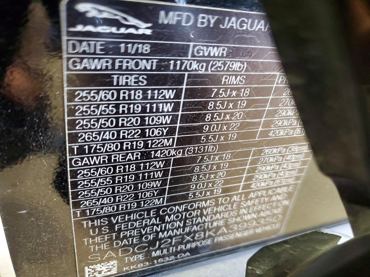 2019 Jaguar F-pace Premium