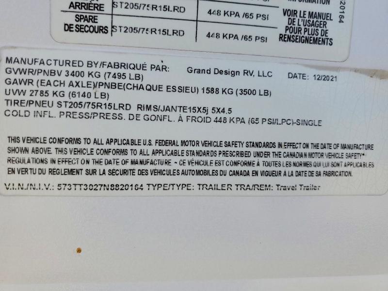 2022 Grand Transcend Recreational Vehicle (RV)
