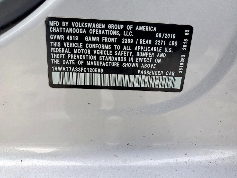 2015 Volkswagen Passat s