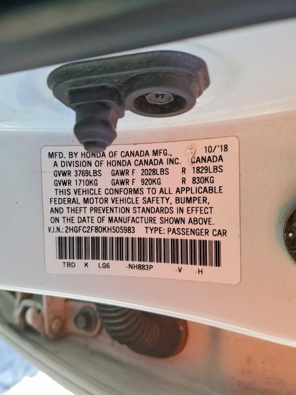 2019 Honda Civic Sport