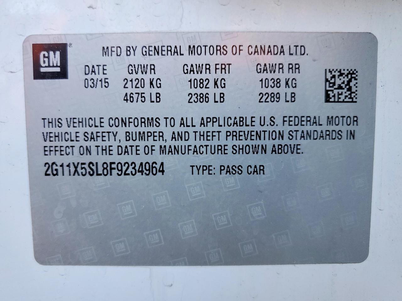 2015 Chevrolet Impala ls